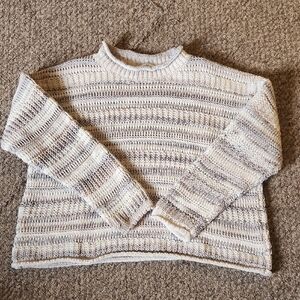 Time And Tru Neutral Tan Striped Knit Sweater Size 22